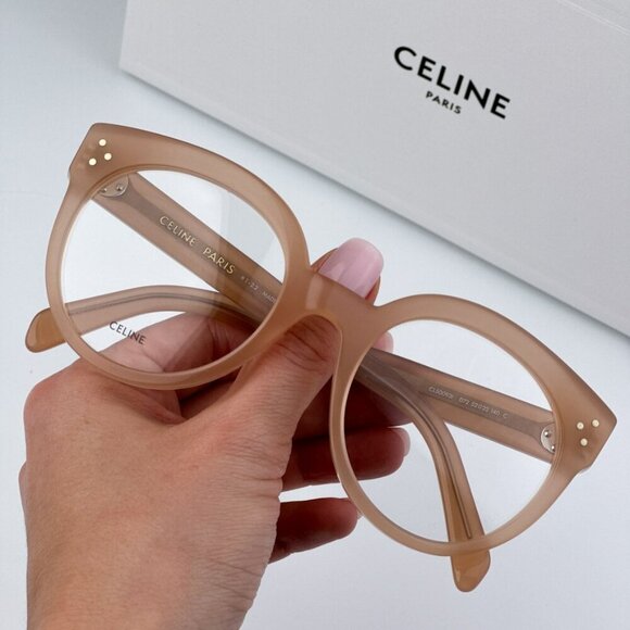 Celine CL50093I 072 BRAND NEW Sunglasses Beige Nude Round Women - Picture 1 of 10